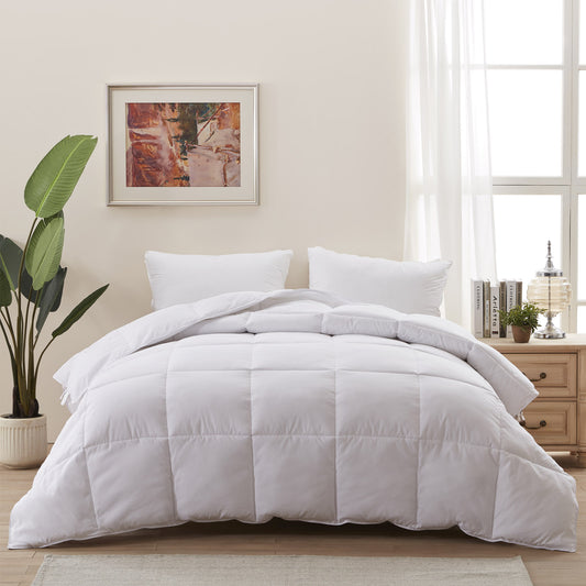 ACCURATEX Down Alternative Comforter, Super Soft Microfiber Filling, Peach Skin Shell