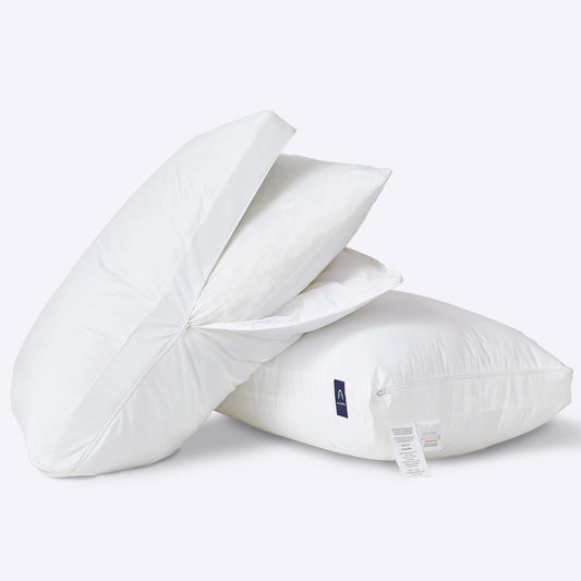 ACCURATEX Hybrid Pillows, Shredded Memory Foam Inner, 100% Cotton Cover Filled with Down Alternative Microfiber